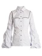 Caroline Constas Ambrose Micro Floral-print Cotton Shirt