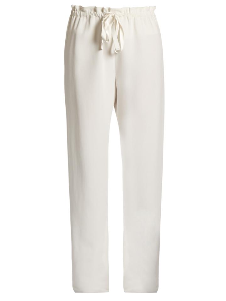 The Row Paco Straight-leg Stretch-cady Trousers