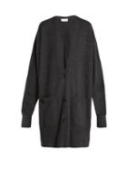 Matchesfashion.com Raey - Long Line Cashmere Grandad Cardigan - Womens - Charcoal