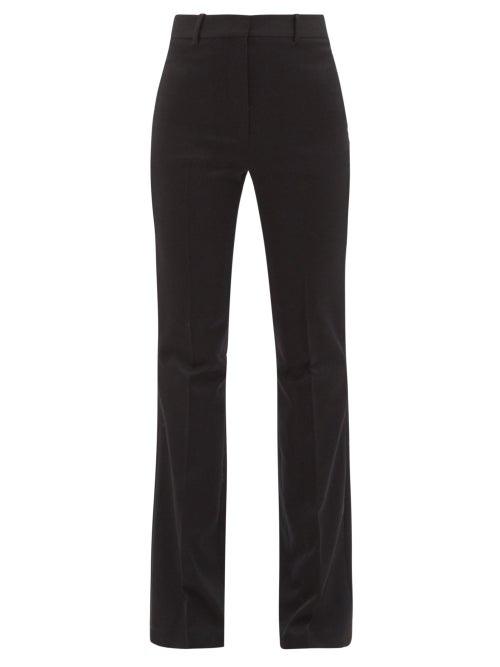 Nili Lotan - Corette High-rise Virgin-wool Twill Trousers - Womens - Black