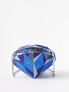 Judith Leiber - Diamond Sapphire Crystal-embellished Clutch Bag - Womens - Blue