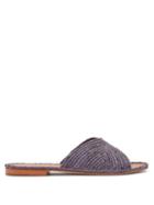 Matchesfashion.com Carrie Forbes - Salon Raffia Slides - Womens - Light Grey