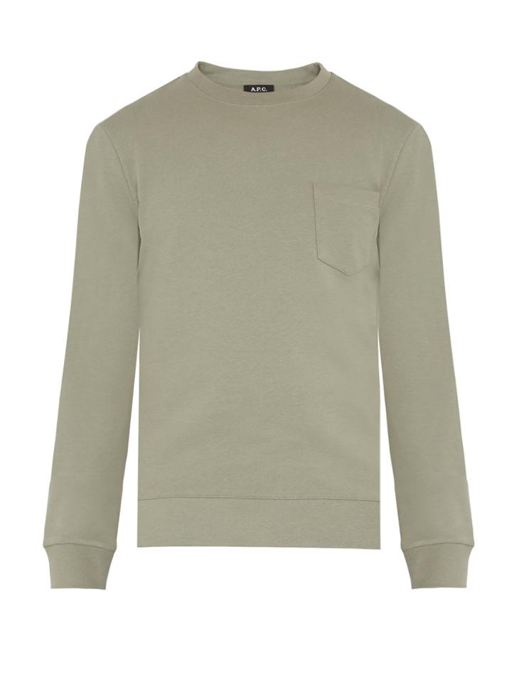 A.p.c. Worker Patch-pocket Cotton Sweater