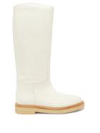 Legres - 30 Leather Knee-high Boots - Womens - Ivory