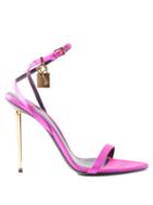 Tom Ford - Padlock Satin Stiletto Sandals - Womens - Pink