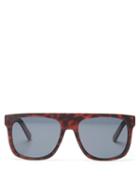 Matchesfashion.com Le Specs - Covert Flat-top Tortoiseshell-acetate Sunglasses - Womens - Tortoiseshell