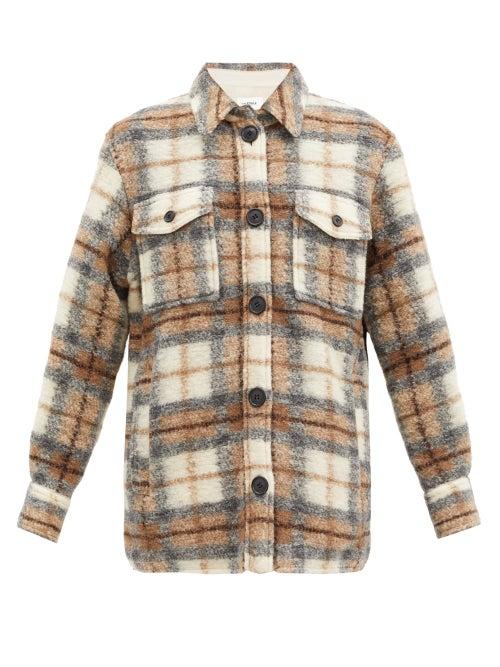 Matchesfashion.com Isabel Marant Toile - Gastoni Checked Wool-blend Shirt Jacket - Womens - Beige Multi