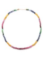 Jia Jia - Arizona Rainbow Long Sapphire & 14kt Gold Necklace - Womens - Multi
