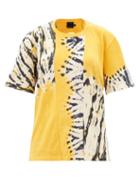 Proenza Schouler - Oversized Tie-dye Cotton-blend T-shirt - Womens - Yellow