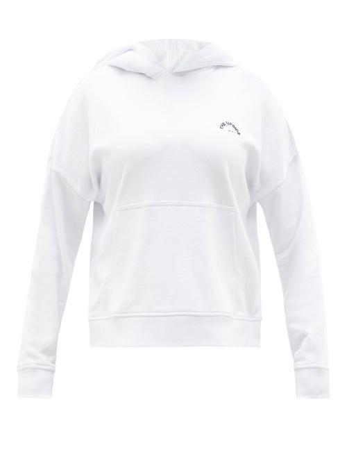 Matchesfashion.com The Upside - Logo-embroidered Organic-cotton Hooded Sweatshirt - Womens - White