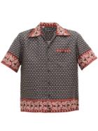 Matchesfashion.com Dolce & Gabbana - Monogram-print Silk-faille Shirt - Mens - Black Multi