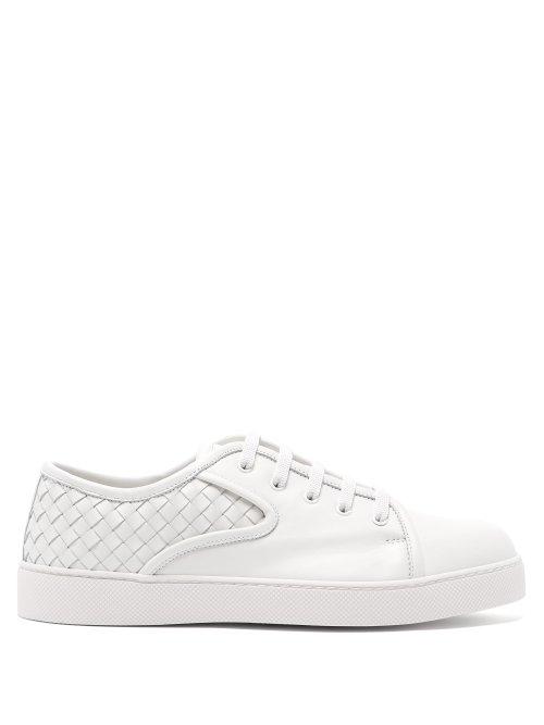 Matchesfashion.com Bottega Veneta - Dodger Lace Up Leather Trainers - Mens - White