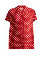 Burberry Polka-dot Print Silk Shirt