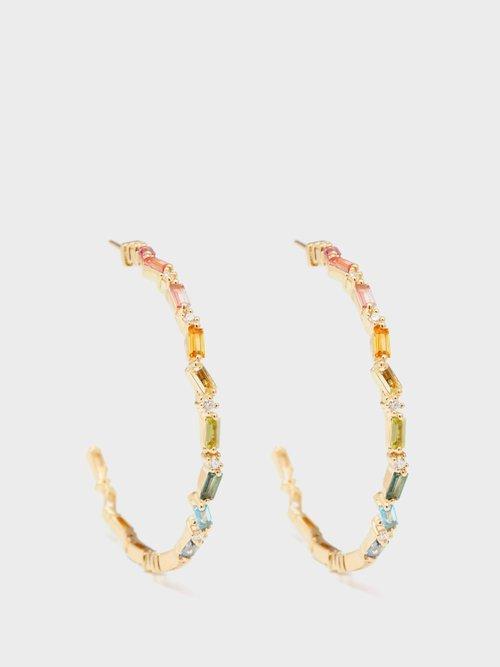 Suzanne Kalan - Fireworks Diamond, Topaz & 14kt Gold Earrings - Womens - Multi