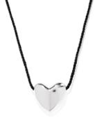 Annika Inez - Heart Large Sterling-silver Pendant Necklace - Womens - Silver