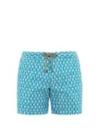 Matchesfashion.com Thorsun - Luna Geometric Print Swim Shorts - Mens - Blue Multi