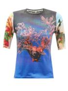 Chopova Lowena - Graphic-print Jersey T-shirt - Womens - Blue Multi