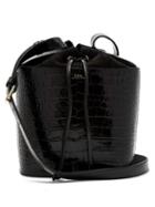 Matchesfashion.com A.p.c. - Clara Crocodile Effect Leather Bucket Bag - Womens - Black