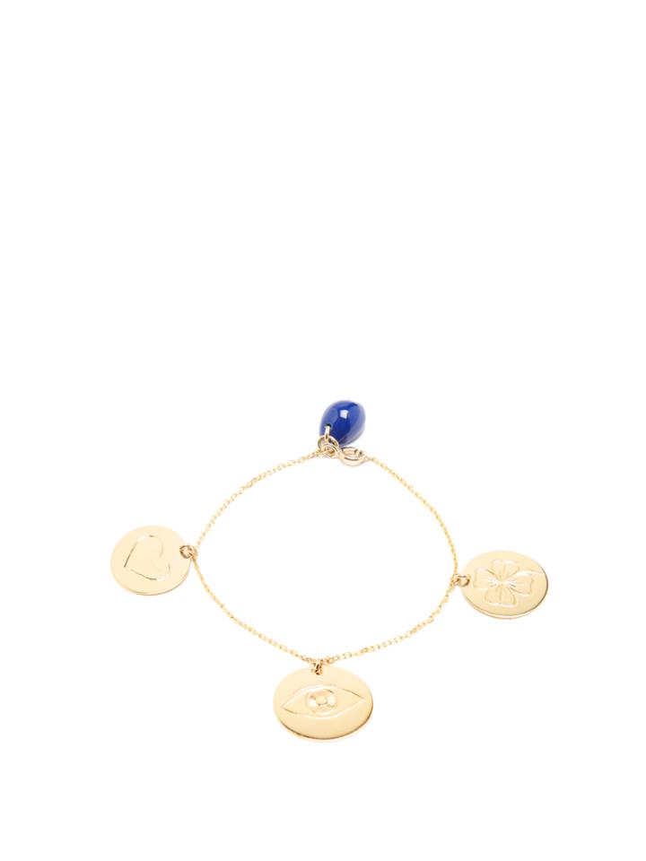 Aurélie Bidermann Fine Jewellery Three Medals Yellow-gold Bracelet