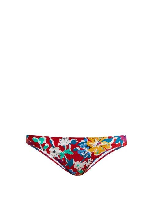 Matchesfashion.com Araks - Enil Liberty Printed Bikini Bottoms - Womens - Red Multi
