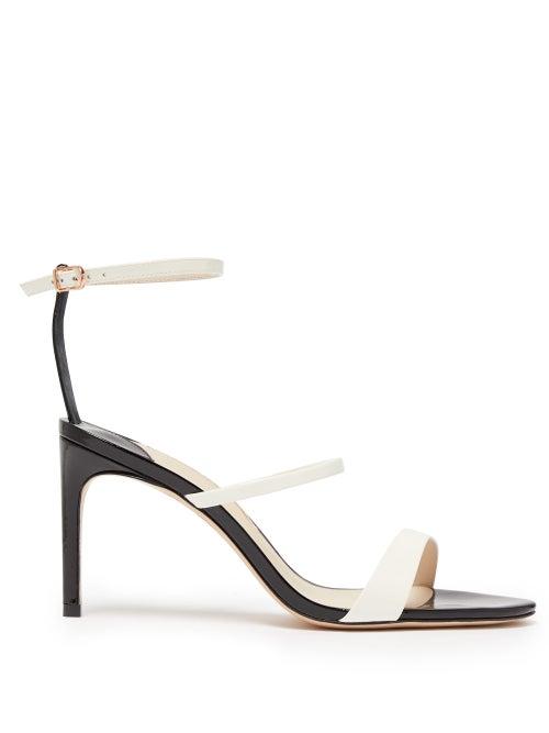 Matchesfashion.com Sophia Webster - Rosalind Two Tone Patent Leather Sandals - Womens - Black White