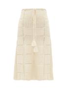 Matchesfashion.com Escvdo - Tani Crocheted Cotton Midi Skirt - Womens - Ivory