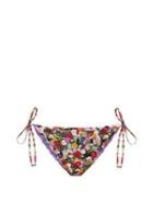Matchesfashion.com La Doublej - Floral-print Bikini Briefs - Womens - Multi