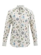 Matchesfashion.com Etro - Floral-print Cotton-poplin Shirt - Mens - White Multi