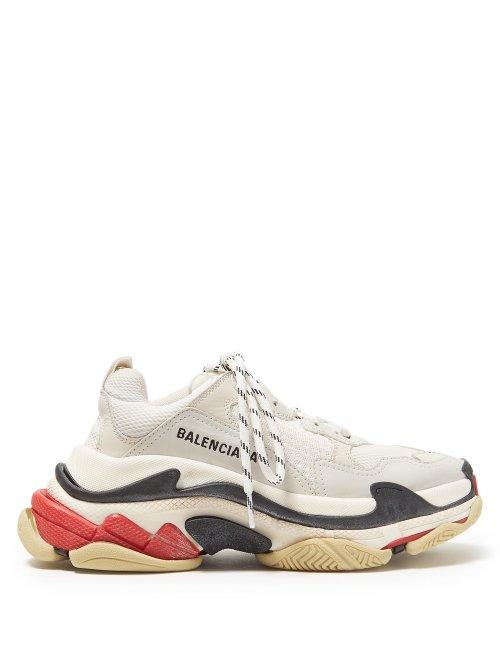 Matchesfashion.com Balenciaga - Triple S Mesh Trainers - Womens - White Multi