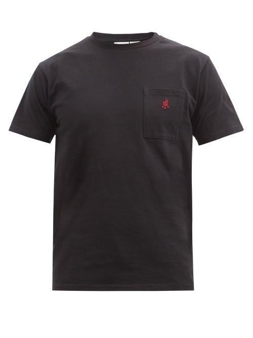 Gramicci - One Point Logo-embroidered Cotton-jersey T-shirt - Mens - Black