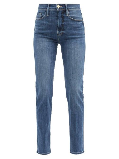 Matchesfashion.com Frame - Le Sylvie High-rise Straight-leg Jeans - Womens - Denim