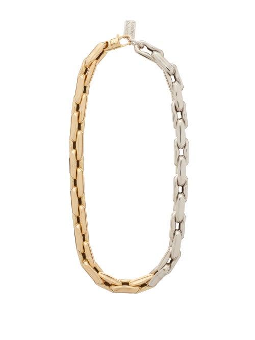 Matchesfashion.com Lauren Rubinski - 14kt Gold Chain-link Necklace - Womens - Silver Gold