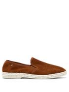 Matchesfashion.com Rivieras - Sultan Des Plages Perforated Suede Loafers - Mens - Brown