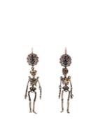 Alexander Mcqueen Embellished-skeleton Earrings