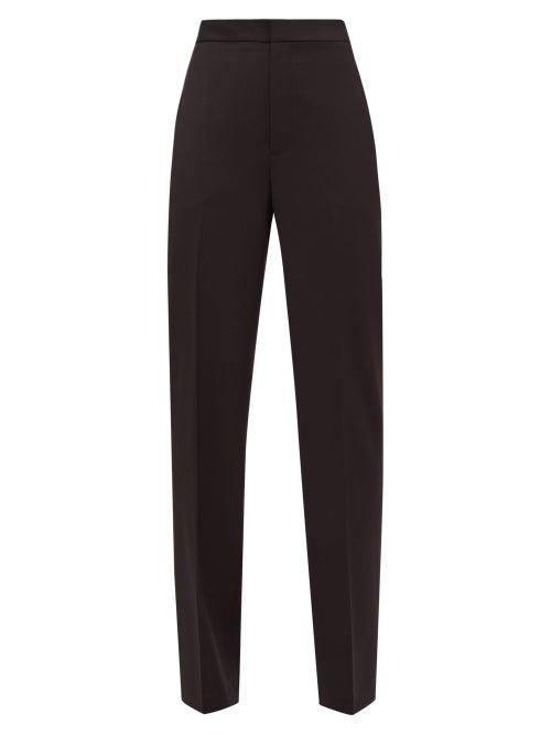 Matchesfashion.com Tibi - Sebastian High-rise Crepe Trousers - Womens - Black