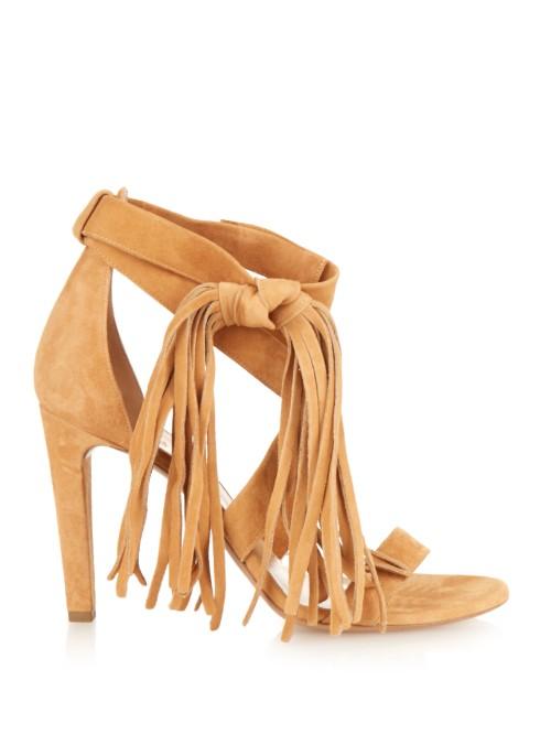 Chloé Tassel Suede Sandals