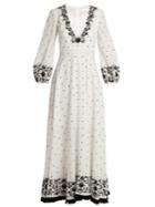 Zimmermann Tali Embroidered Linen Maxi Dress