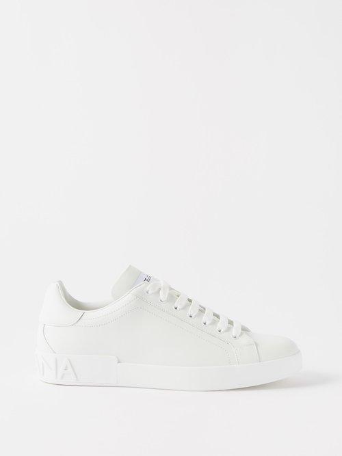 Dolce & Gabbana - Portofino Leather Trainers - Mens - White