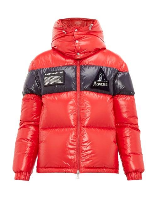 Matchesfashion.com Moncler - Gary Lacquered Outer Down Filled Coat - Mens - Red