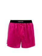 Tom Ford - Silk-blend Satin Boxer Shorts - Mens - Pink