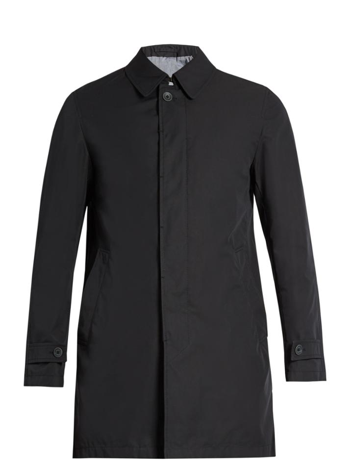 Herno Single-breasted Water-resistant Overcoat