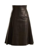 Alexander Mcqueen High-rise Leather A-line Skirt