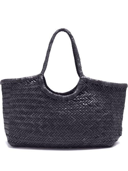 Matchesfashion.com Dragon Diffusion - Nantucket Woven Leather Basket Bag - Womens - Navy