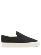Matchesfashion.com The Row - Dean Slip-on Canvas Trainers - Mens - Black White