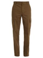 Matchesfashion.com Lanvin - Straight Leg Cotton Drill Cargo Trousers - Mens - Khaki