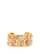 Matchesfashion.com Sylvia Toledano - Rhodochrosite & Quartz Hammered Cuff - Womens - Pink