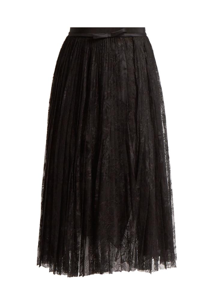 Giambattista Valli Pleated Lace Skirt