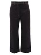 Matchesfashion.com Thom Browne - Topstitched Cotton-drill Chinos - Womens - Navy