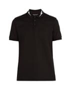 Matchesfashion.com Neil Barrett - Lightning Bolt Print Cotton Polo Shirt - Mens - Black White