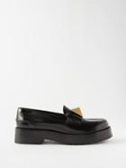 Valentino Garavani - One Stud Leather Loafers - Womens - Black